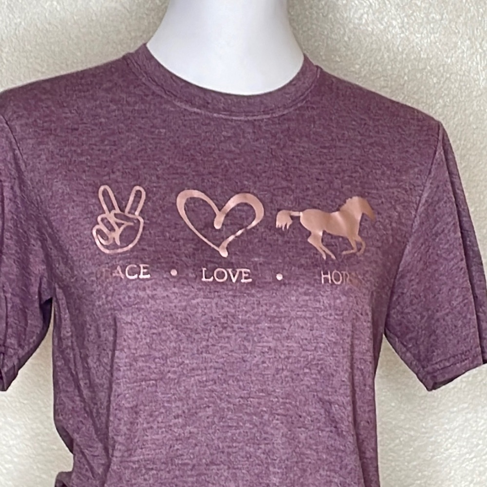 Gildan Soft Style Plum Graphic T-shirt Size Small